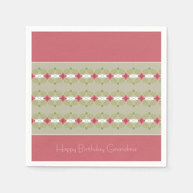 Guardanapo De Papel Design Floral Rosa (Frente)