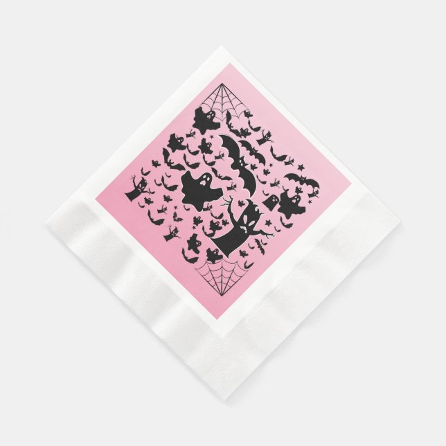 Guardanapo De Papel Design Floresta Fantasma Rosa Assustadora (Quina)