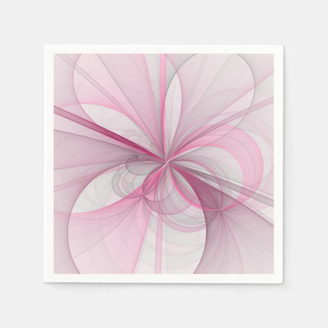 Guardanapo De Papel Design Fractal de Cinza Abstrato moderno (Frente)