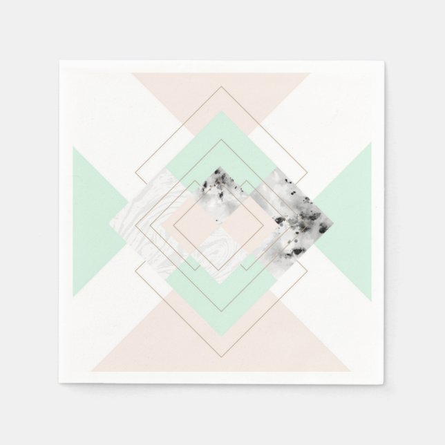 Guardanapo De Papel Design Geométrico de Estilo Moderno (Frente)