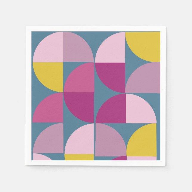 Guardanapo De Papel Design Geométrico do meio século (Frente)