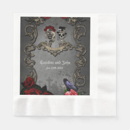 Guardanapo De Papel Design gótica com crânios legal