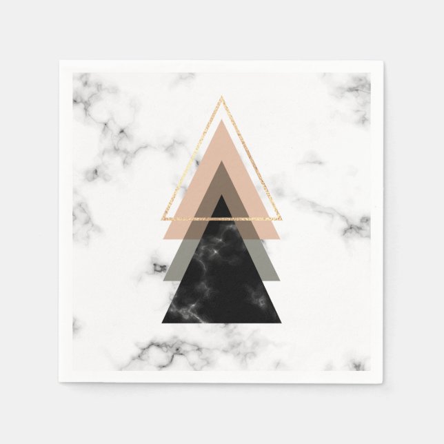 Guardanapo De Papel Design Impressão de Mármore Pastel (Frente)