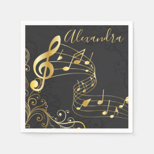 Guardanapo De Papel Design luxuoso da nota musical