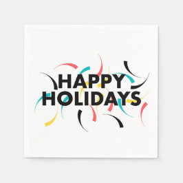 Guardanapo De Papel Design moderno e divertido de "Felizes Feriados"