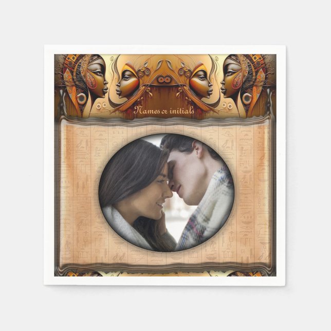 Guardanapo De Papel Design moderno egípcio, islâmico, árabe e africano (Frente)