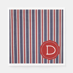 Guardanapo De Papel Design Patriótico Americano Monograma Único