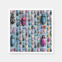 Guardanapo De Papel Design scarabées et gâteaux pop pastel chic