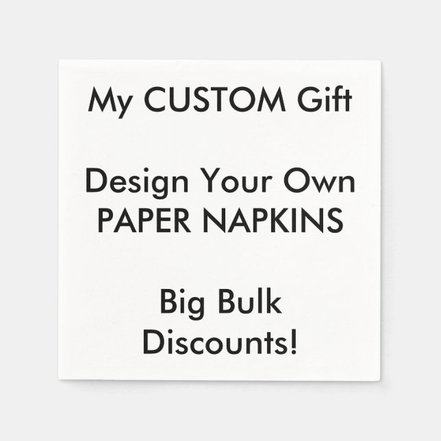 Guardanapo De Papel Design Seu Próprio Papel Descartável Personalizado (Frente)