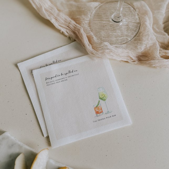 Guardanapo De Papel Designed to Be Spilled On | Custom Bar & Events (Criador carregado)