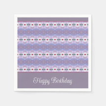 Designer Floral Branco E Azul Mauve
