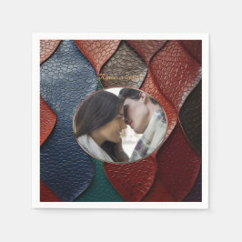 Guardanapo De Papel Designs artísticos de textura de couro