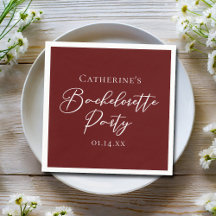 Despedida de Solteira Burgundy Personalizada Chic