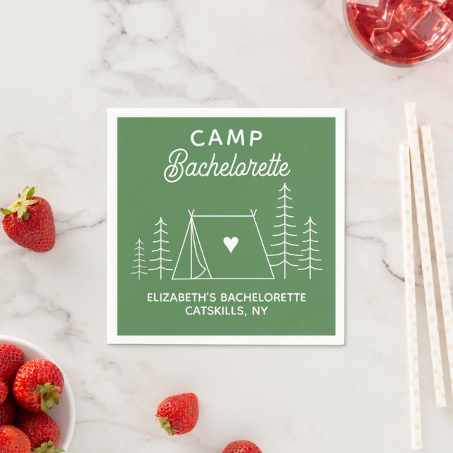 Guardanapo De Papel Despedida de Solteira Personalizada no Acampamento (Insitu)