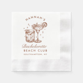 Guardanapo De Papel Despedida de Solteira Personalizado Retro Cocktail