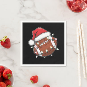 Guardanapo De Papel Desporto de Natal Futebol Americano Amante do Nata