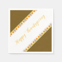 Destaque Com Padrão Laranja Napkins