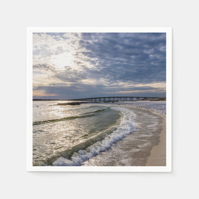 Guardanapo De Papel Destin Florida Evening Waves Paper Napkin (Frente)