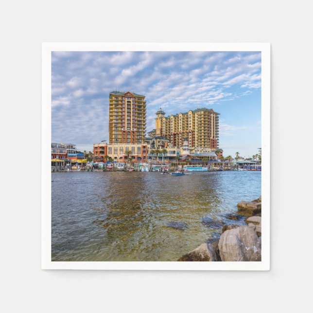 Guardanapo De Papel Destin Harbour Boardwalk Paper Napkin (Frente)