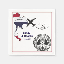 Guardanapo De Papel Destino de Casamento no Exterior - Tailândia