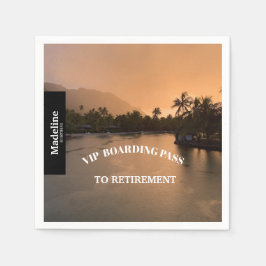 Guardanapo De Papel Destino de Passagem de Embarque por Curso