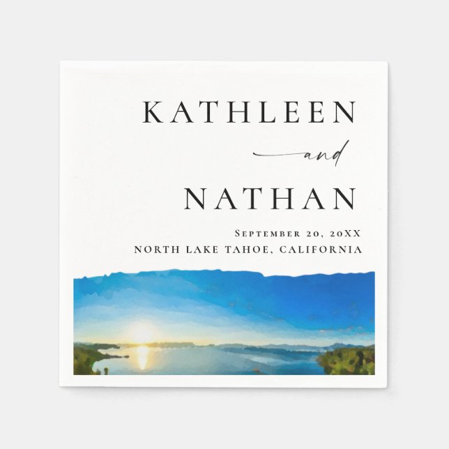 Guardanapo De Papel Destino do Lago Norte Tahoe (Frente)