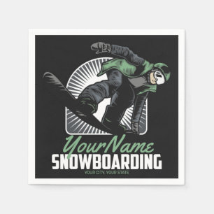 Guardanapo De Papel Destruição Personalizada de Neve Snowboard