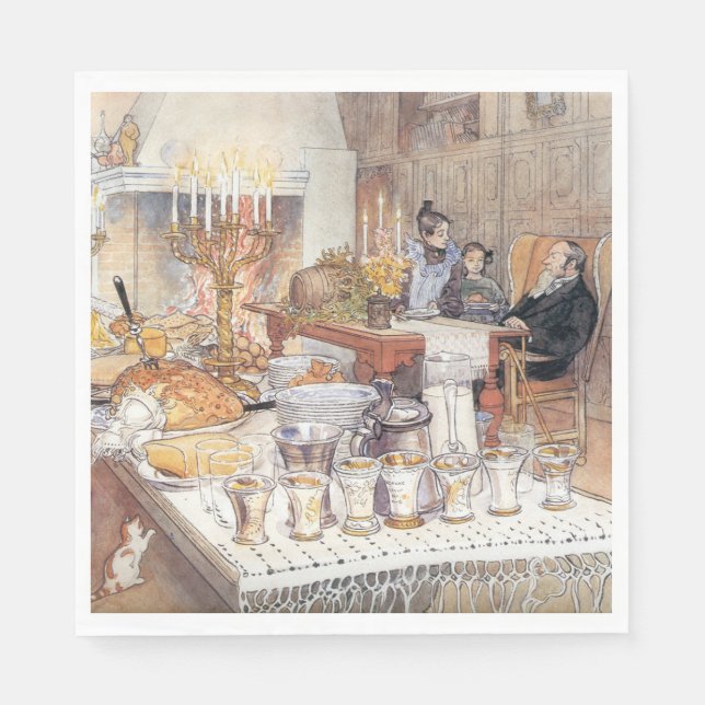 Guardanapo De Papel Detalhe da Véspera de Natal (Natal Tradicional Sue (Frente)