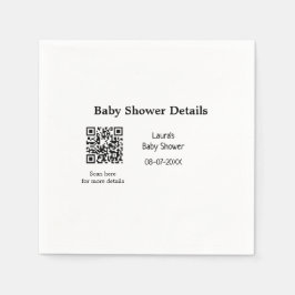 Guardanapo De Papel DETALHES DO chá de fraldas CÓDIGO DE VERIFICAÇÃO Q