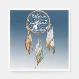 Guardanapo De Papel Detector de Sonhos Azuis de Ombre de Marinho Inspi