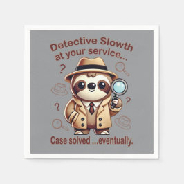 Guardanapo De Papel "Detetive Sloth" Sloth Private Eye