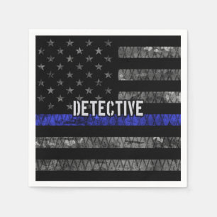 Guardanapo De Papel Detetive Thin Blue Line - Sinalizador de Distânci