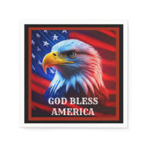 Deus abençoe América EUA Flag Bald Eagle
