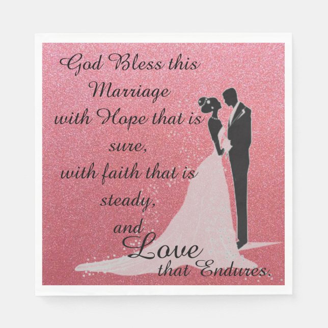 Guardanapo De Papel Deus abençoe este Casamento (Frente)