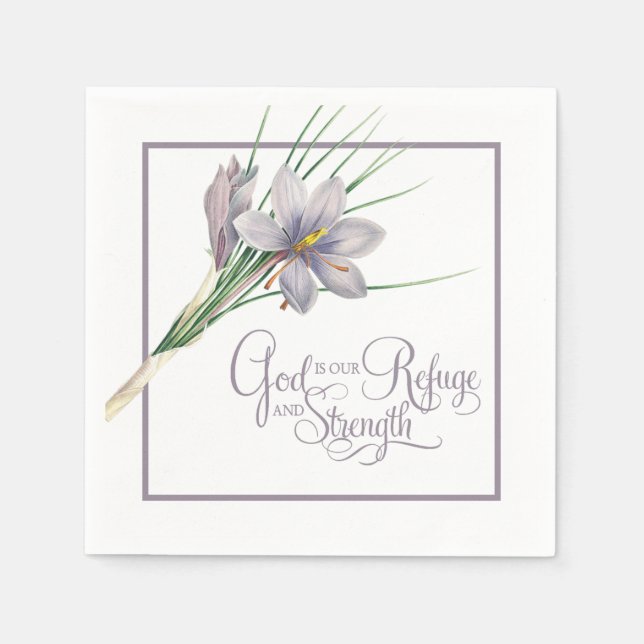 Guardanapo De Papel Deus é o nosso Refúgio e força (Frente)