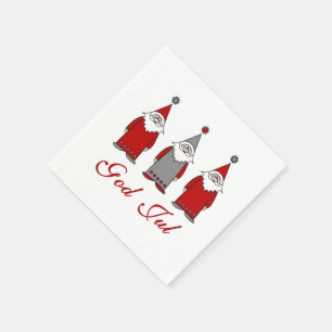 Guardanapo De Papel Deus Jul Bonito Engraçado Tomten Natal Norueguê