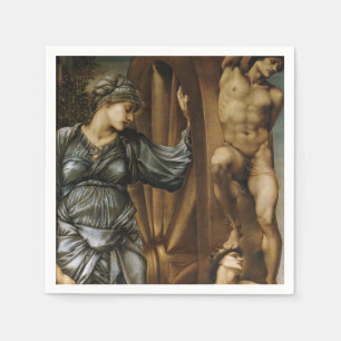 Guardanapo De Papel Deusa girando a roda da fortuna (Burne-Jones)