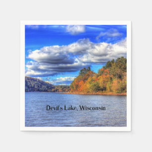 Guardanapo De Papel Devil's Lake, fotografia cênica de Wisconsin
