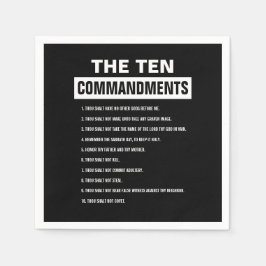 Guardanapo De Papel Dez Mandamentos de Bíblias Religiosa Cristã Verso