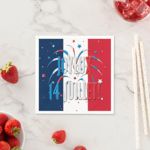 Guardanapo De Papel Dia da Bastilha, Joyeux 14 juillet