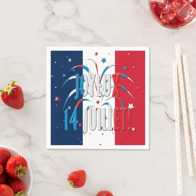 Guardanapo De Papel Dia da Bastilha, Joyeux 14 juillet (Insitu)