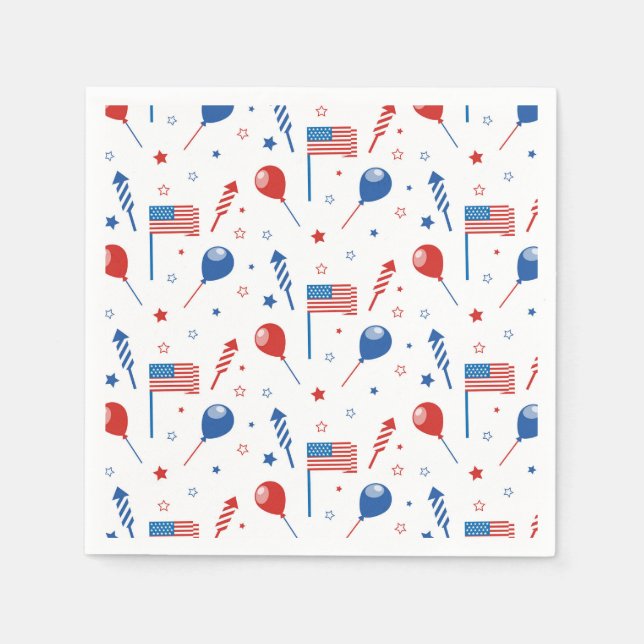 Guardanapo De Papel Dia da Independência 4 de julho (Frente)