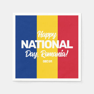 Guardanapo De Papel Dia da Independência da Romênia Bandeira Nacional