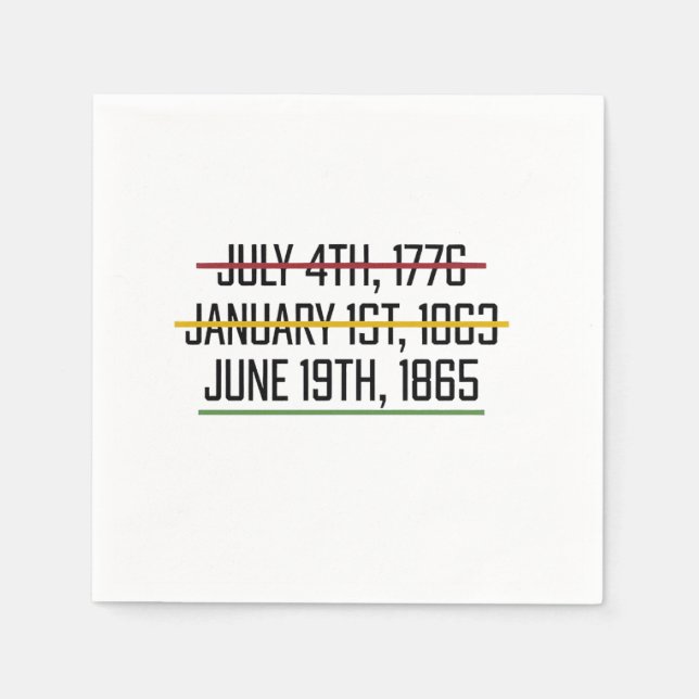 Guardanapo De Papel Dia da Independência História Negra (Frente)