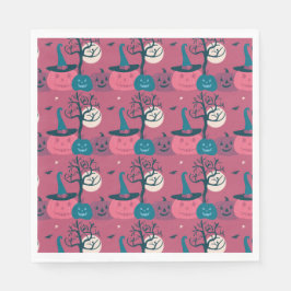 Guardanapo De Papel Dia das Bruxas Rosa Escuro