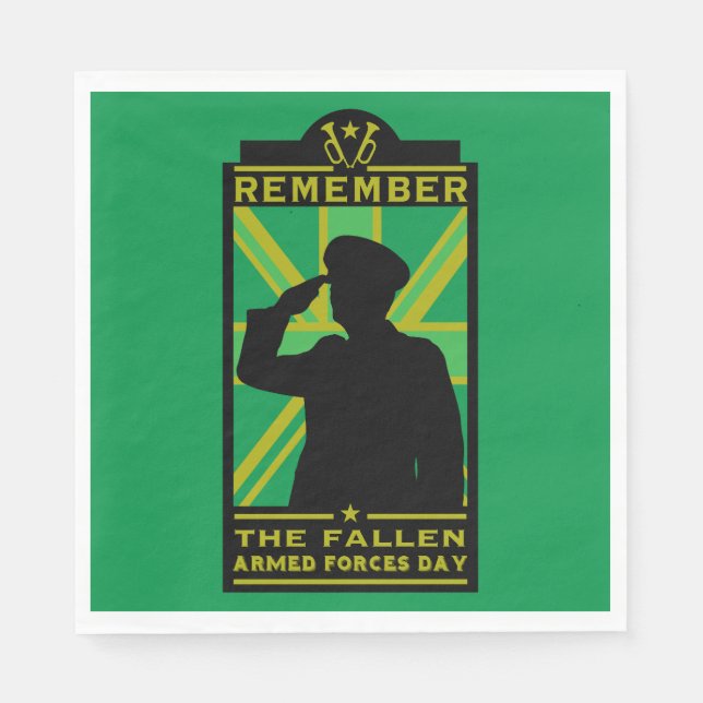 Guardanapo De Papel Dia das Forças Armadas Britânicas (Frente)