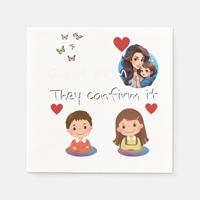 Guardanapo De Papel Dia de as mães (Frente)