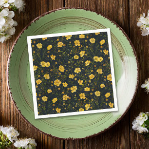 Guardanapo De Papel Dia de as mães de Flores Amarelo Elegante