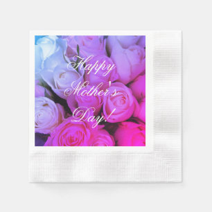 Guardanapo De Papel Dia de as mães Feliz de Texto Personalizado Rosas