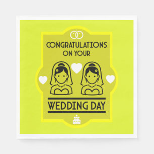Guardanapo De Papel Dia de Casamento de gay Girls